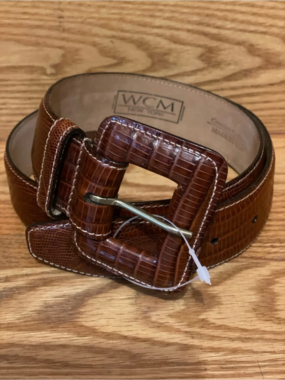 Vintage WCM New York Brown Leather Women’s Belt Size S NWOT